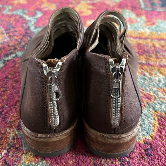 Free People | Women’s Brown Leather Lost Valley Strappy Ankle Zip Ankle Boot 9.5 - Picture 12 of 16
